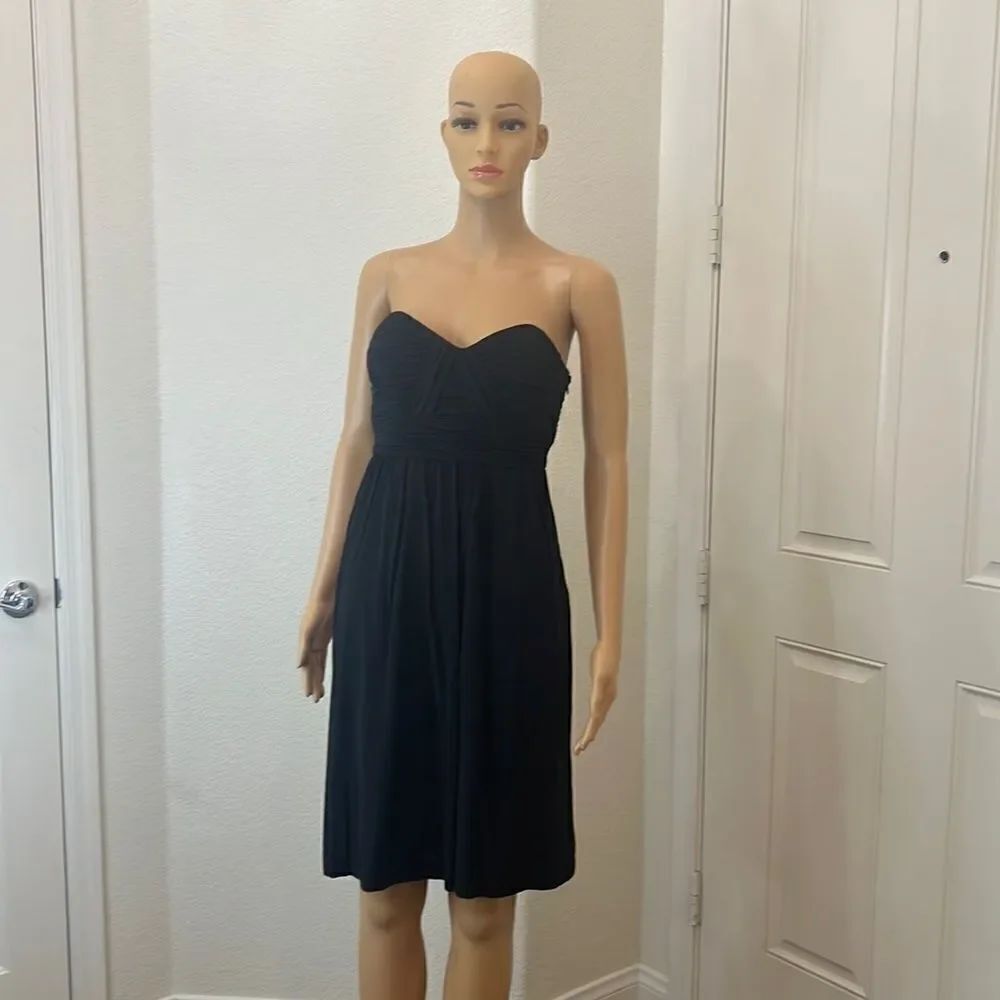 Gianni BiniĀ Black Mini Dress Size XS StraplessāSide Zipper Lined PaddedāBust
